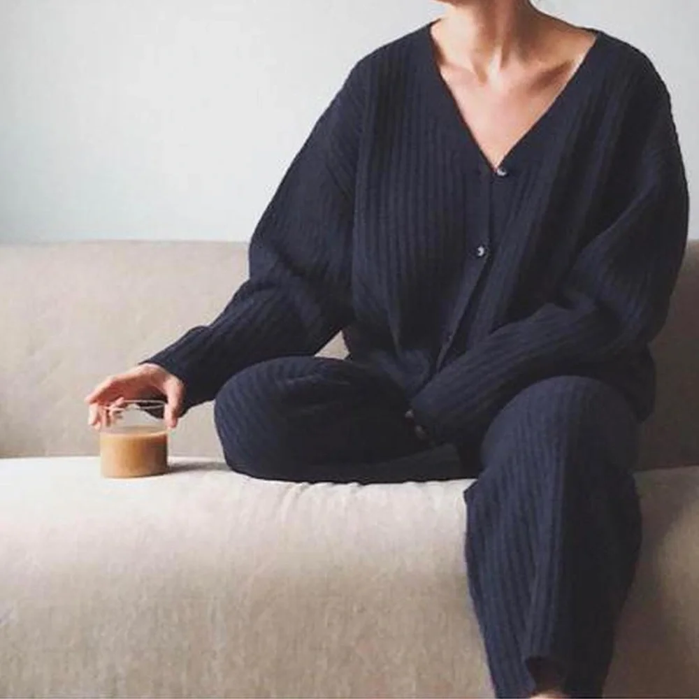 James Street Co ribbed sweater set. Pants and Cardigan. - Picture 5 of 6